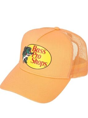 Bass Pro Shops Peach-Orange Mesh Trucker Hat